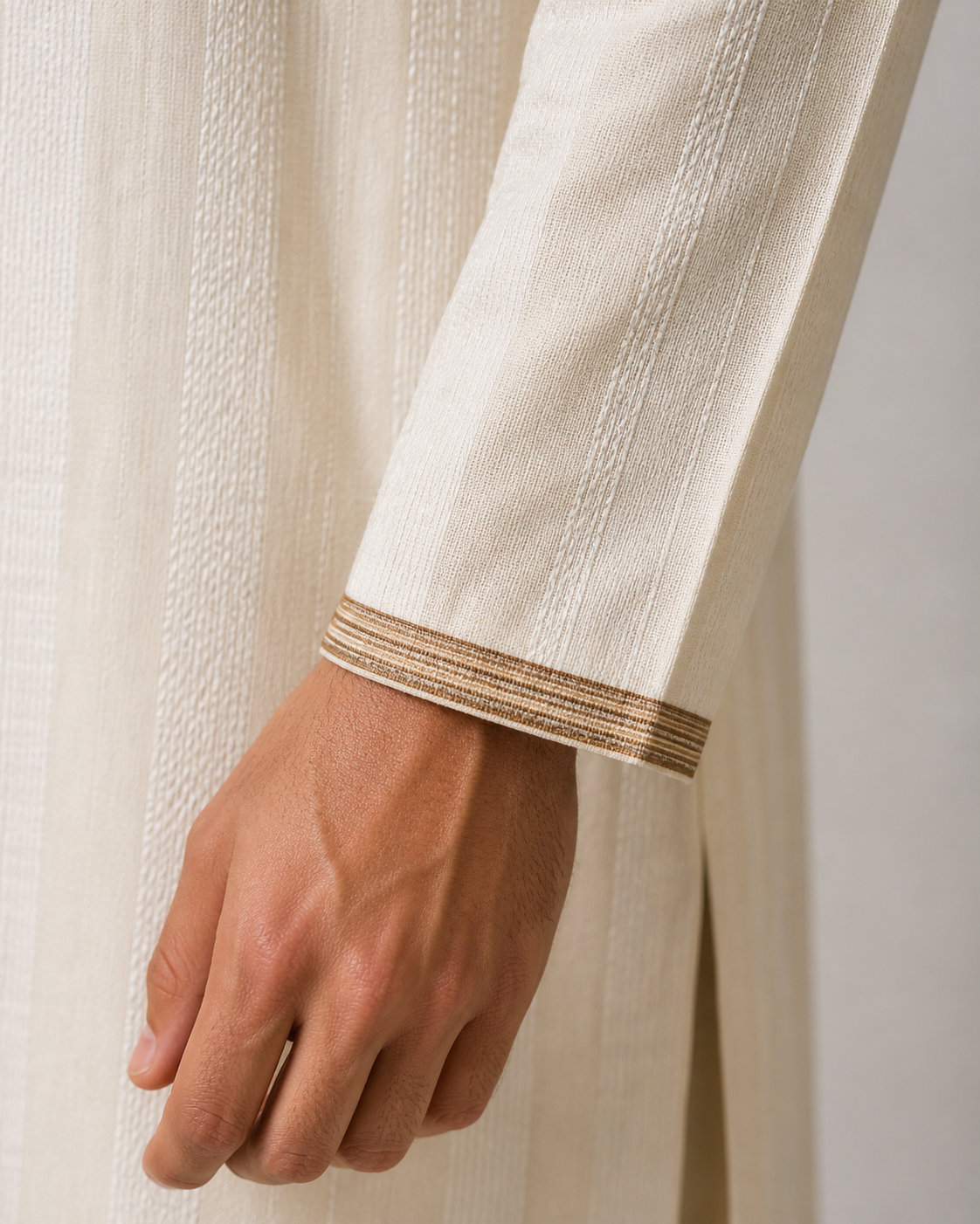 Elegant Ivory Embroidered Panjabi