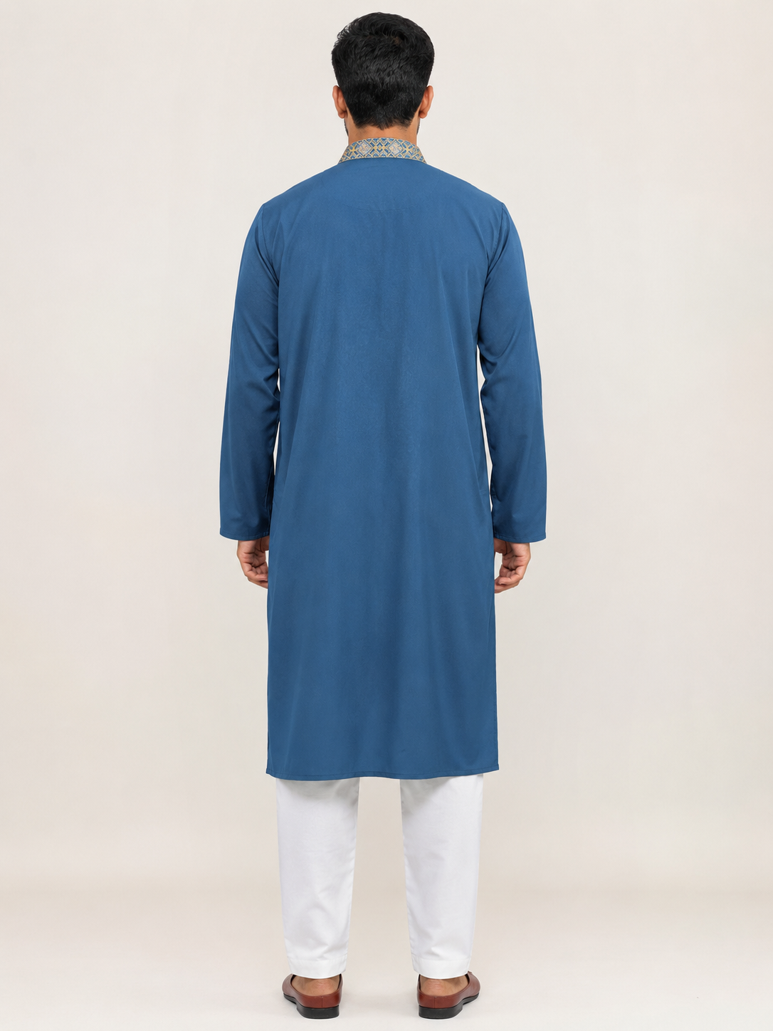 Royal Blue Embroidered Premium Panjabi