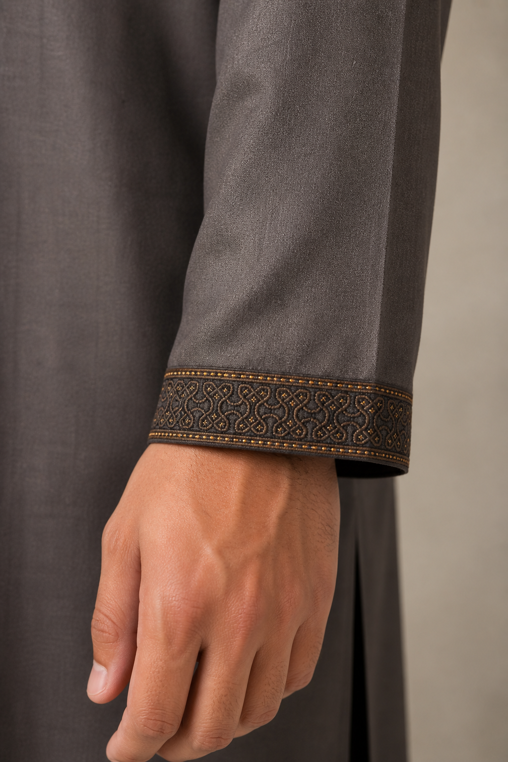 Midnight Coffee Embroidered Premium Panjabi