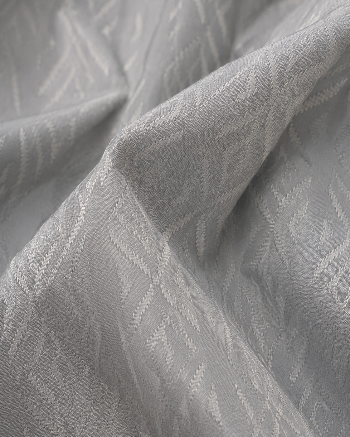 Silver Grey Jacquard Kurta