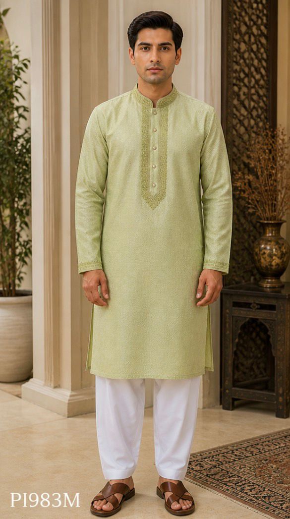 Men’s Light Pistachio Green  Panjabi / Kurta