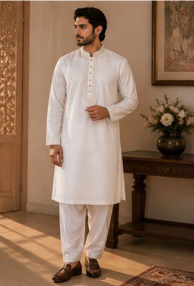 Men’s Off-White Classic Panjabi / Kurta