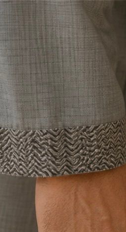 Men’s Slate Grey Patterned Panjabi / Kurta