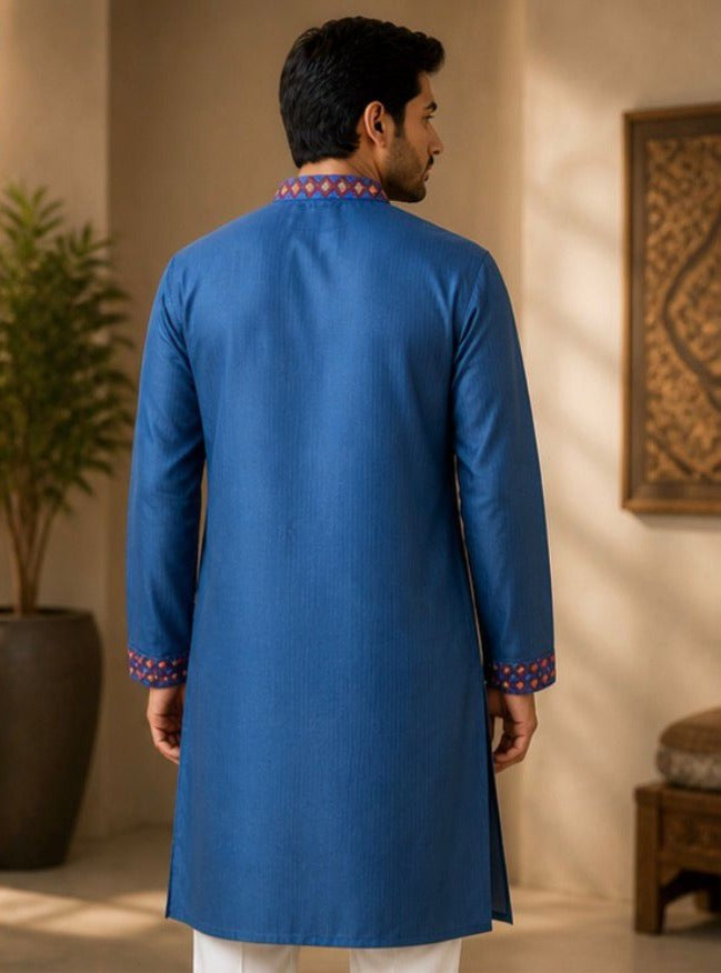 Men's Royal Blue Panjabi/Kurta