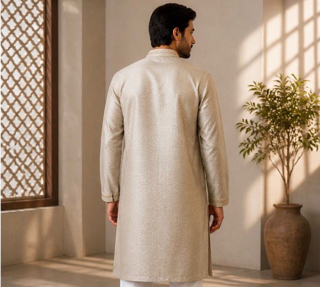 Men’s Cream Beige  Panjabi / Kurta