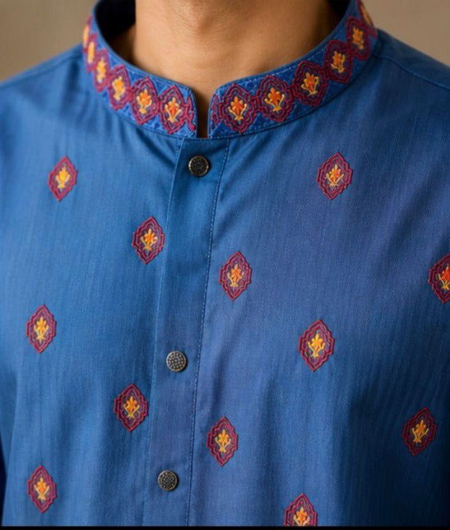 Men's Royal Blue Panjabi/Kurta
